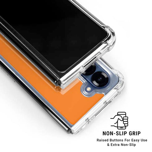 Orange Galaxy Z Fold6 Clear Case